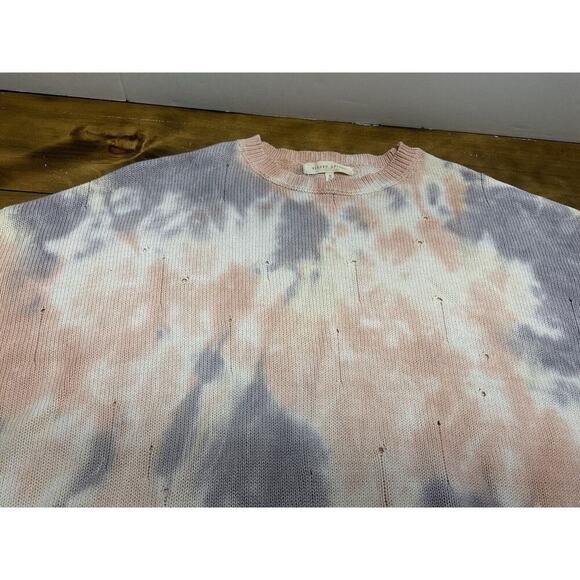 Gilded Intent Tie Dye Holes Ripped Sweater Women's Size Small Grunge Boho Chic - Picture 5 of 11